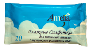 Влажные салфетки для интимной гигиены с экстрактом ромашки и алоэ